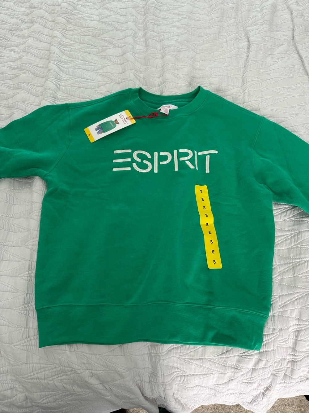 Esprit Emerald Green Logo Crewneck Sweatshirt